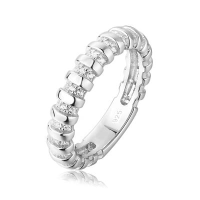 China Best Selling High Quality Tasty Ring Sterling Silver Rhodium Plated Eternity Rings Romantic Favorable Prices for sale