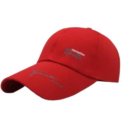 China Fashion Adjustable Cotton Canvas Outdoor Sports Mountaineering Hat Apple Embroidered Baseball Cap Duck Tongue Fishing Hat for sale