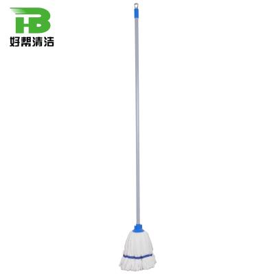 China Durable Plastic Polyester Broom Head With Painted Iron Stick White Color Made In China for sale