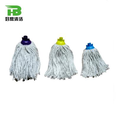 China Sustainable Wholesale Cleaning Tools Cotton Brooms Head Mop Fill Wet Mop With Plastic Head for sale