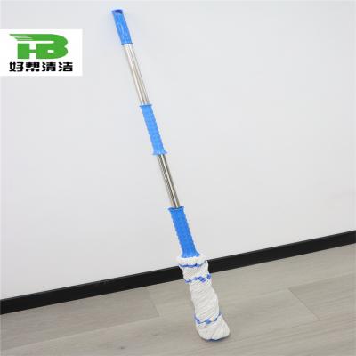 China Xingtai Durable Polka Dot Handle Cotton Broom Wire Stick Stainless Steel SS Plastic Handle for sale