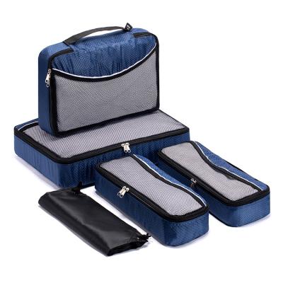 China Amazon Supplier Anti-theft 5 Pieces Zipper Handbag Case Storage Box Bag Travel Accessories Organizer Clothes Set for sale