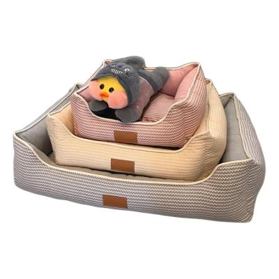 China New Selling Amazon Travel Pet Bed Dogs Cats Soft Nest Kennel Sleeping Mat Removable Breathable House for sale