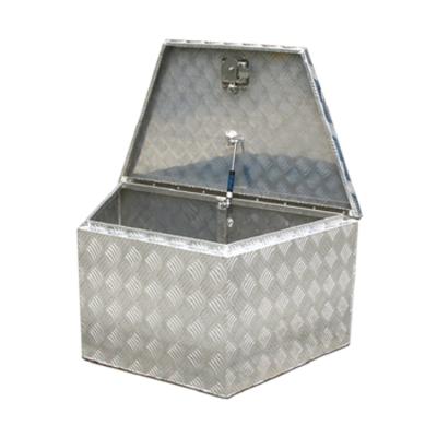 China Portable Trapeze Aluminum Alloy Tool Box Camper Trailer Storage Tool Box for sale