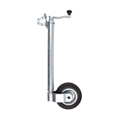 China Trailer Truck Used European Style 750lbs Marine Trailer Jack Finish By Zinc Handle 10kg On Side 1 Wheel for sale