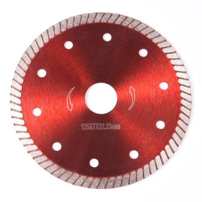 China Manganese Steel Wet Cut Concrete Bricks Turbo Diamond Wave Saw Blade for sale