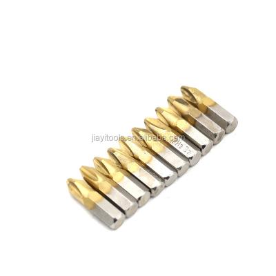 China Multifunctional 25mm Length Titanium Coated Screwdriver Bits 1/4