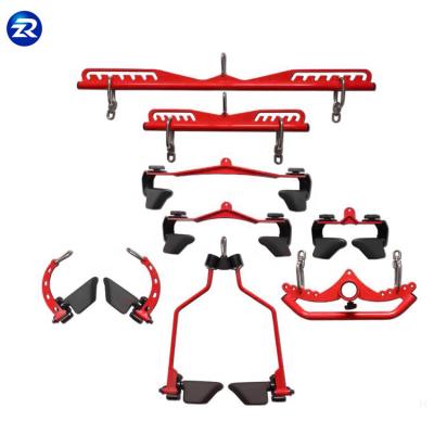 China High Quality Adjustable Rubber Pull Down Accessories Tricep Lat Lower Gym Idle Handles Mag Grip For Fitness for sale