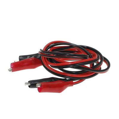 China Electronic Electrical 1M Staples Cable Jumper Wire DIY Test Leads Double Crocodile Test Clips Cords Roach For Multimeter for sale