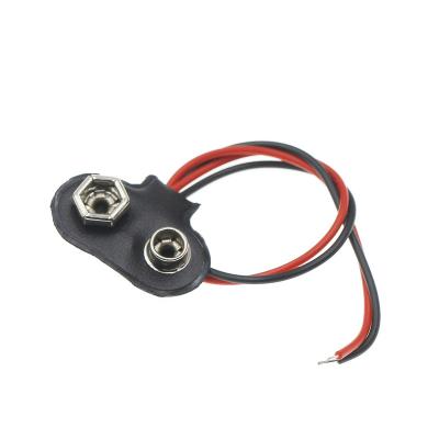 China audio & 150mm Video 9V Battery Connector Snap T Clip Style Cable Wire Lead Holder Adapter Connectors Terminals for sale