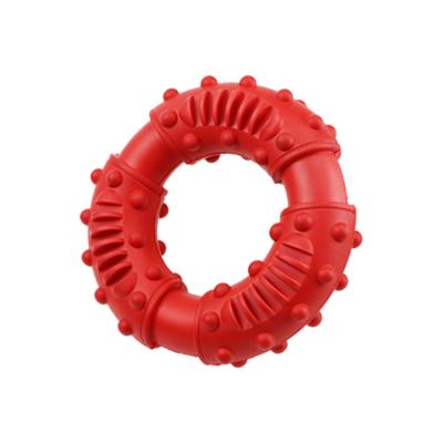 China 2021 Hot Sale Viable Pet Toy Dog Chew Interactive Toy Rubber Pet Ring Chew Resistant Toy for sale