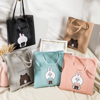 China Stylish  2022 Cartoon Printing Pu Women Shoulder Bag Single Shoulder Pu Women Shoulder Bag Bolsa Cute Ladies Handbags Women Bag WF221025 for sale