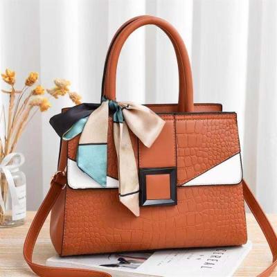 China Bow Cross-border Agitation Women Alligator Scarves Bow Handbags China Wholesale PU Lady Bags Girl Zipper Square Handbag for sale