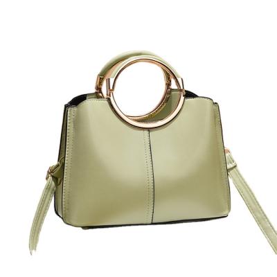 China Factory direct sales custom waterproof green printing leather shoulder bag lady handbag simple pattern leather travel 2022 new for sale