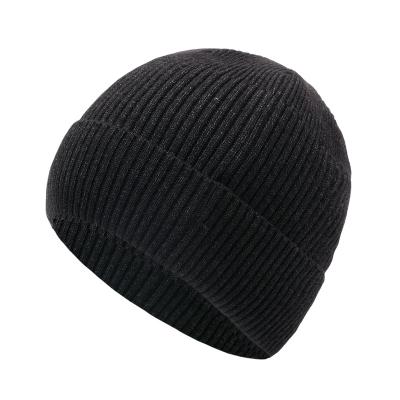 China 2022 COMMON men's and women's thickened ear protection knitted hat solid color wool hat winter warm door plus bowler hat for sale