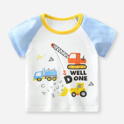 China Wholesale Baby Boy Mixed Newborn Girls Anti Shrink Short O-Neck Cotton Cute Baby Clothes Lots Running T-shirts for sale