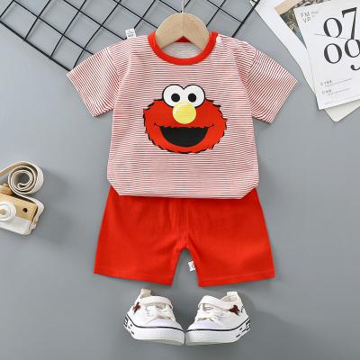 China Summer Fashion Kids Casual Clothing Boys' Casual Short T-shirt+Sleeve Shorts Cotton Suit Boys Set Baby Clothes Sets for sale