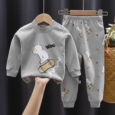 China Wholesale High Quality Breathable Cute Cartoon Printing Cute Sleepwear Pajamas Cotton Long Sleeve For Children Kids for sale