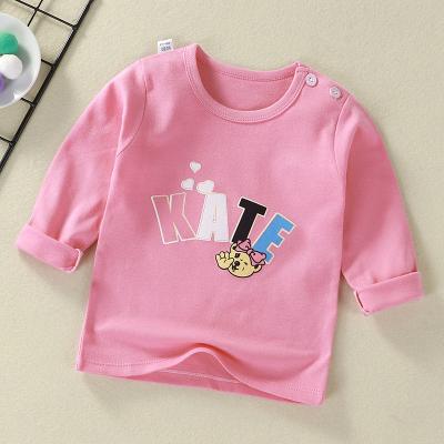 China Graphic Toddler Autumn Kids T Shirts Boys Girls T-shirt Clothes Kids Anti Shrink T Shirts Long Sleeve Tees Tops for sale