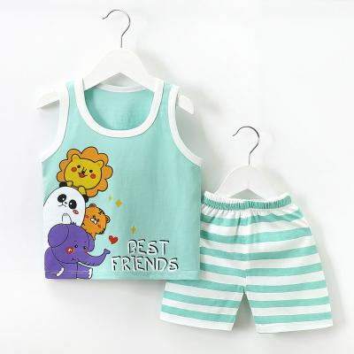 China Cheap Soft Hot Selling Kids Summer Vest Kids Summer Clothing Set Kids Custom Kids Vest for sale