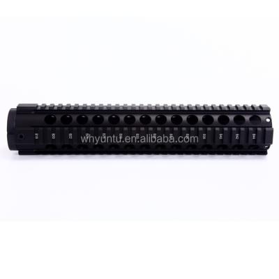 China Mil-Spec. AR15 10inches Free Floating Aircraft T6 6061 Aluminum Handguard with Burrel Nut Hunting Accessories for sale