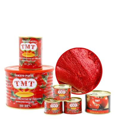 China Foods cooking hot sale aseptic tin canned price of tomato sauce factory tomato puree wholesale for sale