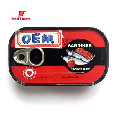 China Canned wholesale halal meat tinned fish morjon tomatoes sardines for sale