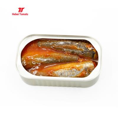 China Canned sardine canned fish by HALAL certificate in tomato sauce 125g for export for sale