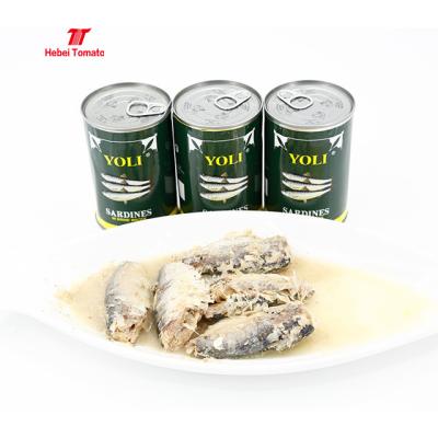 China 425g canned canned sardine fish in brine for sale