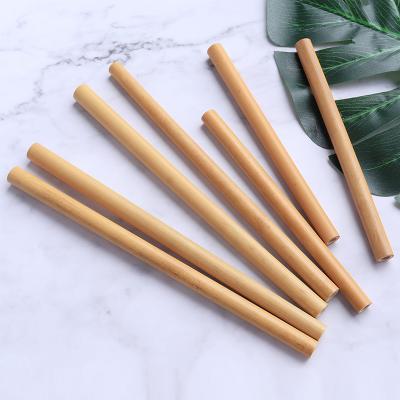 China Amazon Stocked Best Selling Natural Straw Eco Friendly Drinking Reusable Bamboo Straw for sale