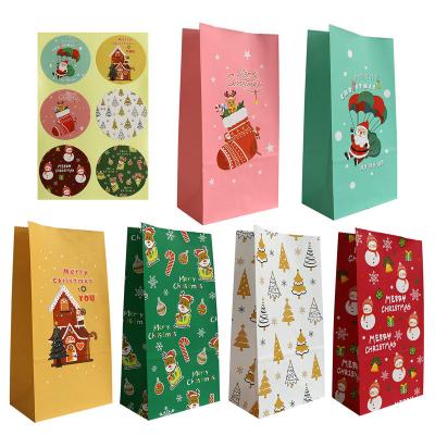 China WRAPPING PAPER Yiwu 24 PCS Christmas Advent Calendar Candy Bags For Boys Girls Wedding Christmas Wrapping Paper Bags for sale