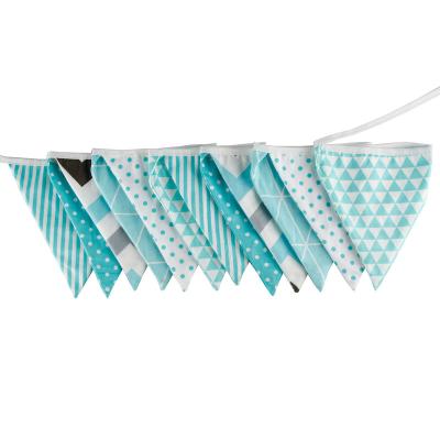 China Cotton Banner Tiffany Blue Birthday Decoration Pennant Party Kids Room Home Decoration for sale