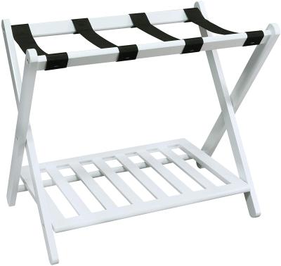 China Traditional Home Shelf White Luggage Rack For Hotels for sale