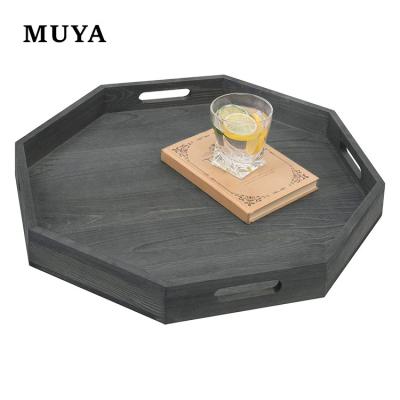 China Factory Price Large Wooden Wooden Tray Storage Tray Sublimation Serving Tray For Home for sale