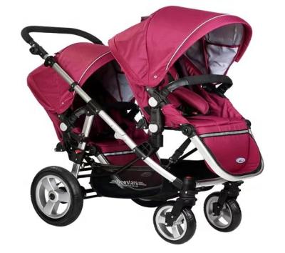 China Selling Multi Function Portable Baby Stroller Twin Stroller Easy Folding Shock Absorption Stroller Best For Baby 1-48 Months Easy Fold High View Twin Stroller for sale