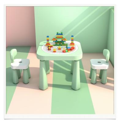 China High Quality Single Seat Multi Function Table For Baby New Design Cute Toy Table With Chair For Children 1-10 Votes For Old for sale