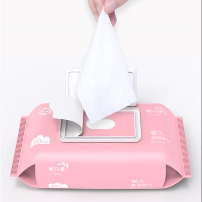 China Soft Wipes Baby Wipes 80PCS Big Bag With Lid Wholesale Baby Wipes for sale