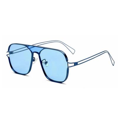 China Fashion Sunglasses Wholesale New Classic Frame Metal Square Sunglasses Women Fashion Candy Colors Sun Glass Men for sale