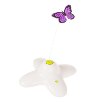 China Viable Wholesale Interactive Electric Puzzle Butterfly Scratching Pet Cat Toy for sale