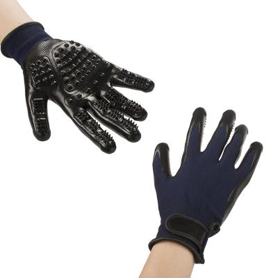 China Viable Wholesale Manufacturer Dog Pet Grooming Rubber Breathable Glove for sale