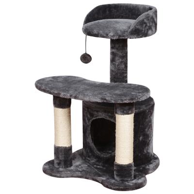 China Manufacturer Wholesale Scratcher Furniture Sustainable Pet Housing Cat Tree Scratching House for sale