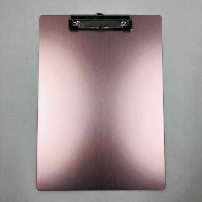 China Office Stationery Custom Logo A4 Ribbon Menu Folder Clip Board Aluminum Metal Multifunction Clipboard for sale