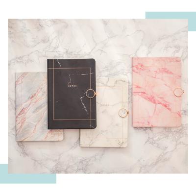 China 2022 New Product A5 Magnet Closure Office Wholesale Colorful PU Leather Hardcover Book Marble Notebook With Magnet Buckle End for sale