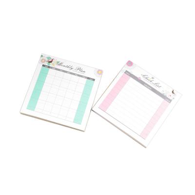 China Student Classic Office School Loose Leaf Stationery Suppliers Office Weekly Monthly Enrollment Notes Schedule Planner Notepad Notepad for sale