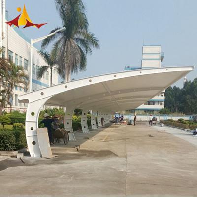 China Imported PVDF Tensile Membrane Structure New energy photovoltaic for car parking shed PVDF for sale for sale