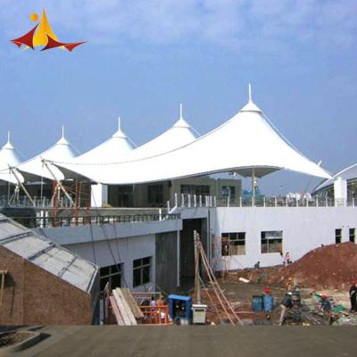 China Tropical PTFE PVDF Tensile Membrane Structure For car parking Roof Cover for sale