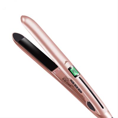 China Good outdoor professional 3 D tourmaline ceramic flat iron hair straightener and hair curler 2 in 1 for thick hair for sale