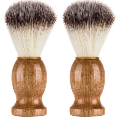 China Shaving Brush 2021 Badger Hair Men Shaving Brush Appliances Barber Salon Men Facial Beard Shaving Tool Razor Cleaning Brush With Wood Handle for sale