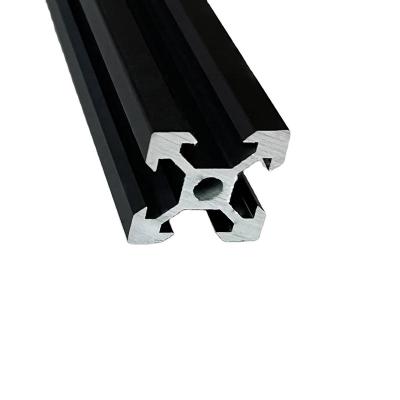 China Industry 2020 V Slot 6063-T5 3D Printer Aluminum Profile Black Anodized Lightweight Aluminum Profile Extrusion for sale