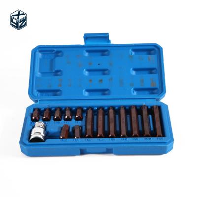 China 30mm 75mm S2 T type 15 pcs plastic box precision machining bit set for Muliti-purpose for sale